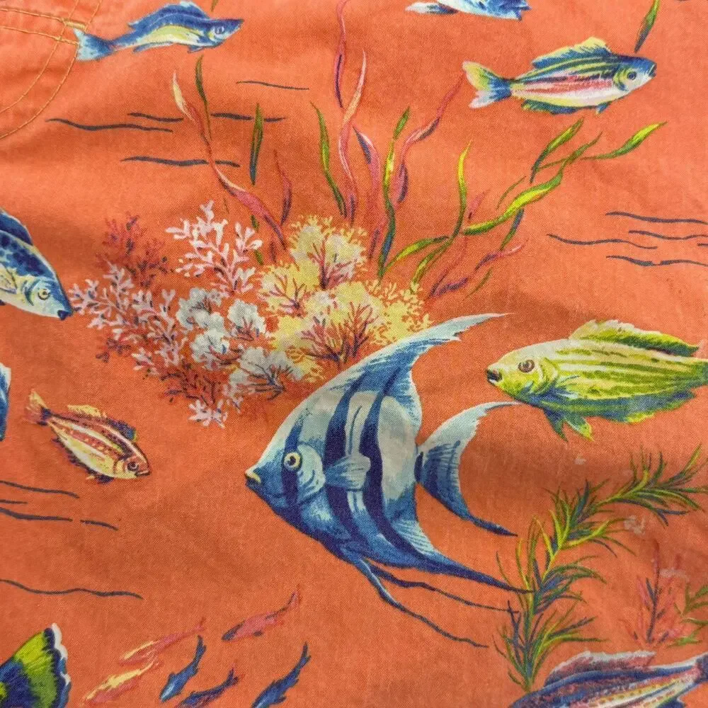 Ralph Lauren Polo Mens Size XL Fish Print Swim Trunks Shorts Tropical Resort